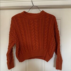 Debut Cable Knit Sweater - Rust